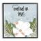 Stupell Industries Rooted In Love Phrase Fluid Floral White Flower in Black Frame Wall Art